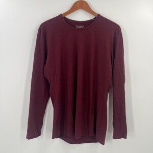 Segments Women Size XL Maroon Red Merino Wool Long Sleeve Base Layer Top